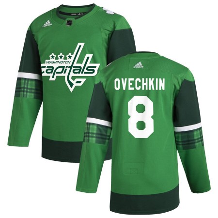 Camisola Washington Capitals Alexander Ovechkin 8 Adidas 2019-2020 St. Patrick's Day Authentic - Homem